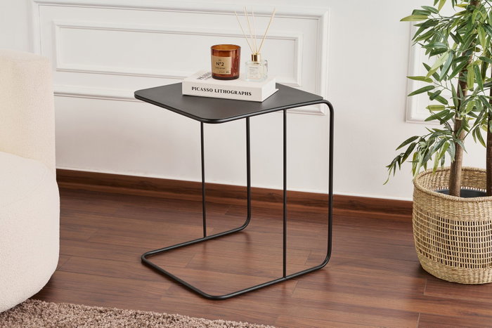 Hanah Home Mesa Lateral de Metal Shb-011 Negra Hanah Home Mesa Lateral de Metal Shb-011 Negra